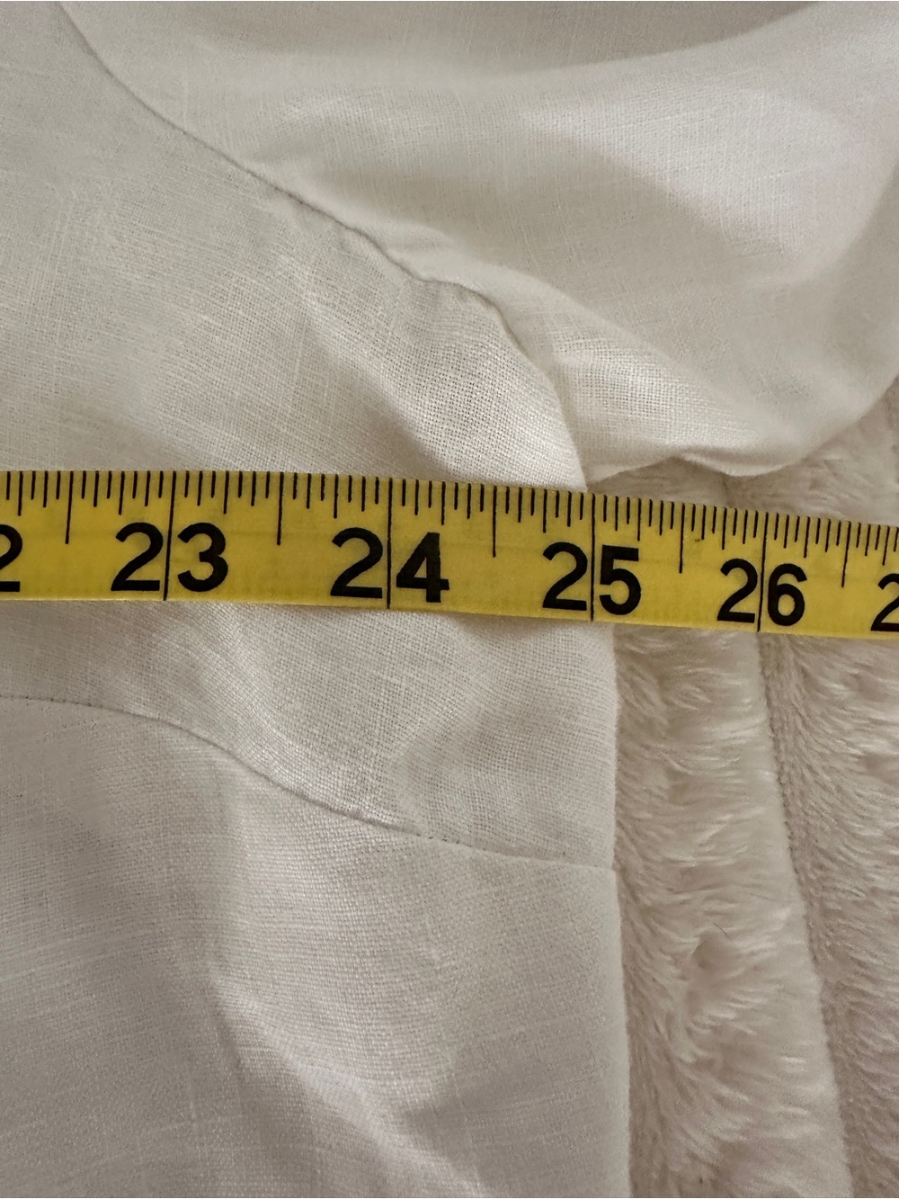 LAUREN Ralph Lauren Plus Size Cream Embroidered V-Notch Linen Tunic w 3/4 Sleeve - Picture 6 of 9